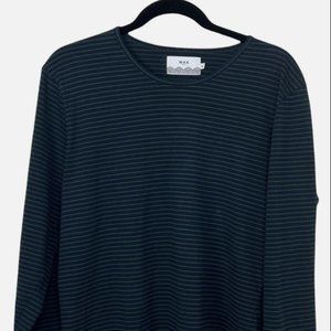 WAX London Men’s Striped Long Sleeve Knit Shirt Sz L